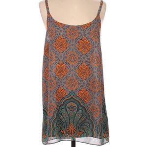 Cabi Arabesque Camisole Paisley Tank Blouse Small